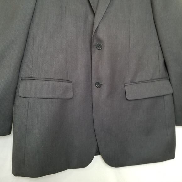 Angelo Rossi Black Hand Tailored Micro Tech Blazer Sport Coat Jacket Size 40 R - Picture 4 of 14